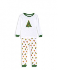 Leveret Christmas Tree 2 Piece Pajama 100% Cotton (Size 6M-5T)