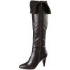 Guess Women's Reading Boot,Dark Brown Leather,6 Medium US