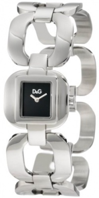 D&G Dolce & Gabbana Women's DW0711 Bbq Round Square Case Black Dial Watch