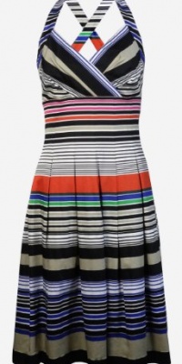 Calvin Klein Women's Cotton Stretch Striped Sun Dress 12 Multi [Apparel]