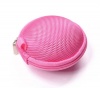 Cosmos Pink EVA ear/headphone/earphone/earbuds Case/bag - clamshell/MESH Style with Zipper Enclosure, Inner Pocket, and durable exterior also for storing iPod Shuffle 2nd 4th gerneration, iPod Nano 6th generation + Cosmos cable tie