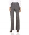 A must-have for your work wardrobe, AGB's textured cotton-blend petite pants feature a flattering silhouette with unique button tabs. (Clearance)