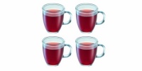 Bodum Copenhagen 10-Ounce Glass Mug Set, Set of 4