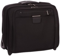 Briggs & Riley  15.4 Inch Slim Rolling Briefcase,Black,12.8x15.8x7