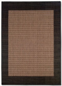 Couristan 1005/2500 Recife Checkered Field/Cocoa-Black 2-Feet 3-Inch by 7-Feet 10-Inch Runner Rug