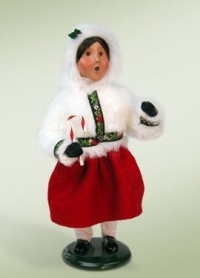 Polar Girl with Candy Cane Figurine