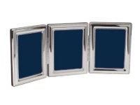 Cunill Silver Beaded Triple Frame for 2 by 3-Inch Photographs, Sterling Silver