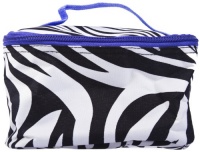 Zebra Purple Trim Cosmetic Makeup Case