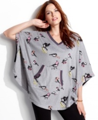 Whether you're lounging or hopping around town, Cuddl Duds Winter Wonderland Cozy poncho is a must-have. It's great for layering and can be worn inside or out.