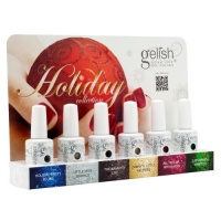 Gelish Soak Off HOLIDAY COLLECTION Set of 6 Colors Nail UV Gel Polish Christmas