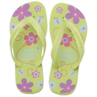 Havaianas Flores Flip Flop (Toddler/Little Kid),Lemon Green,29-30 BR (13 M US Little Kid)