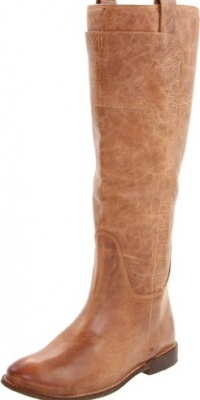 FRYE Women's Paige Tall Riding Boot,Tan Burnished Antiqued Leather,8 M US