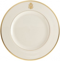 Pickard Gold Bracelet Ivory with Eagle Crest Fine China 10-5/8-Inch Dinner Plate, Set of 4