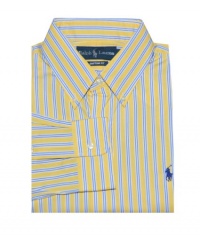 Ralph Lauren Men Custom Fit Striped Pony Logo Shirt