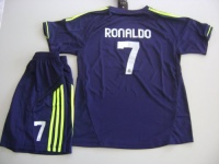 Real Madrid 2012 - 2013 RONALDO Kids Away Jersey Shirt & Shorts For Kids 9-11 Years Old