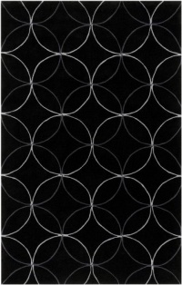 Area Rug 8x11 Rectangle Contemporary Black Color - Surya Cosmopolitan Rug from RugPal