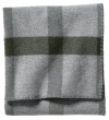 Pendleton Eco-Wise Easy Care Blanket, Twin, Grey/Juniper Plaid