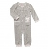 Carter's Infant Long Sleeve One Piece Velour Coverall - Happy Kitty-6 Months