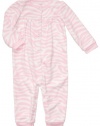 Carter's Infant Long Sleeve One Piece Fleece Coverall - Zebra Print-3 Months