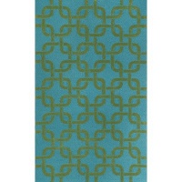 Liora Manne Spello Chains Aqua Outdoor Rug 8'3 x 11'6