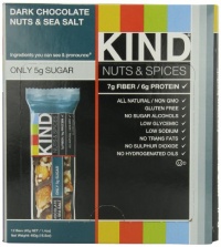 KIND Nuts & Spices, Dark Chocolate Nuts & Sea Salt, 12-Count Bars