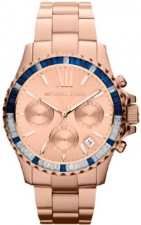 Michael Kors Everest Chronograph Rose Dial Rose Gold-tone Ladies Watch MK5755