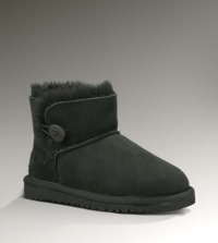 UGG Australia Mini Bailey Button Black Youth Boot (6)