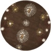 Safavieh Soho Collection SOH823A Handmade Brown New Zealand Wool Round Area Rug, 6-Feet