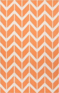 Surya Fallon FAL-1081 Chevron Flat Weave Area Rug, 5 by 8-Feet