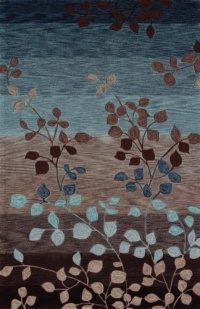 Studio Mocha Leaves Rug Rug Size: 3'6 x 5'6