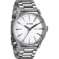 NIXON Men's A356-100 Stainless Steel Analog White Dial Watch