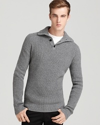 A warm, comfortable sweater from the always handsome Burberry Brit, rendered in soft wool and cashmere in a textural waffle knit.