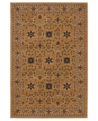 Traditional Persian motifs are recreated here in this intricately designed, ultra-soft Tolya area rug from Couristan. Cross-woven on Wilton looms, this high-quality construction offers deeper colors and subtle shading to achieve that old-world look.