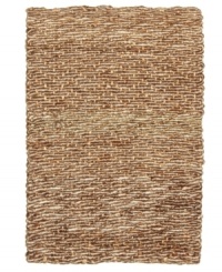 Silken curls of coir and lush strands of jute are deeply interwoven in India by hand for extra strength and durability upon this Kashmir flatweave area rug. Its natural coloring and textured profile enlivens any living space with alluring beauty.