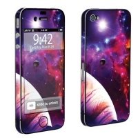 Apple iPhone 4 or 4s Full Body Vinyl Decal Sticker Protection Skin Space By Skinguardz