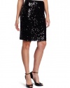 Calvin Klein Women's Sequin Pencil Skirt, Black, 16