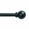 Kenney Ball Deco Window Curtain Rod, 28 to 48-Inch, Black