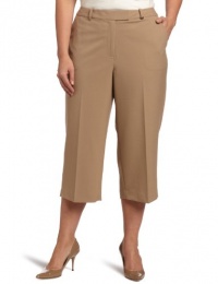 Calvin Klein Women's Plus Size Cropped Trouser, Flax, 14W