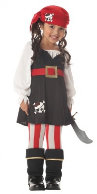 Precious Lil' Pirate Girl's Costume, Toddler M (3-4), One Color