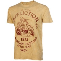 Affliction AC Racer T-Shirt - Yellow Lava Wash