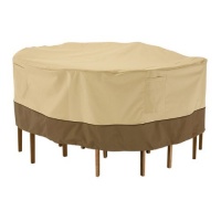 Veranda Round Patio Table and Chair Set Cover 78942, Large in Pebble, Bark and Earth up to 94 Diameter