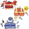 Melissa & Doug Deluxe Role Play Costume Bundle: Fire Chief, Construction Worker and Train Engineer for Boys Ages 3-6