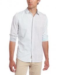 Calvin Klein Jeans Men's Seismic Stripe Long Sleeve Woven Shirt