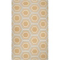 Surya Fallon FAL-1038 Jill Rosenwald Honeycomb Flat Weave Area Rug, 5 by 8-Feet