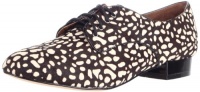 DV by Dolce Vita Women's Flynn Flat,Black/White Calf Fur,7 M US