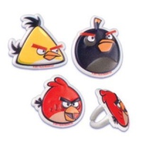 Angry Birds Cupcake Rings - Birthday Party Favors - 12ct