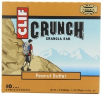 Clif Crunch Granola Bar, Peanut Butter, 5 Two-Bar Pouches