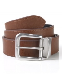 Make a big impact even in your casual wardrobe with stylish appointments like this Lauren Ralph Lauren leather belt.