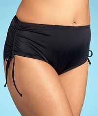 Solids Adjustable Tie Sides Swimwear Bottom Plus Size