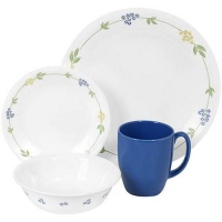 Corelle Livingware 16-Piece Dinnerware Set, Service for 4, Secret Garden